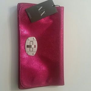 Armani Exchange Pink Sparkle Clutch